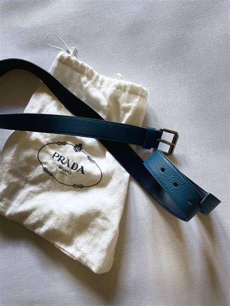 prada cerulean blue belt.